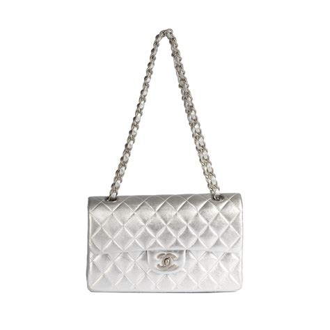 vintage silver chanel bag